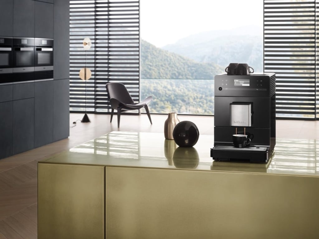 Miele’s CM5 coffee machine’s AromaticSystem allows coffee to be brewed at various intensities. Miele’s CM5 coffee machine’s AromaticSystem allows coffee to be brewed at various intensities.