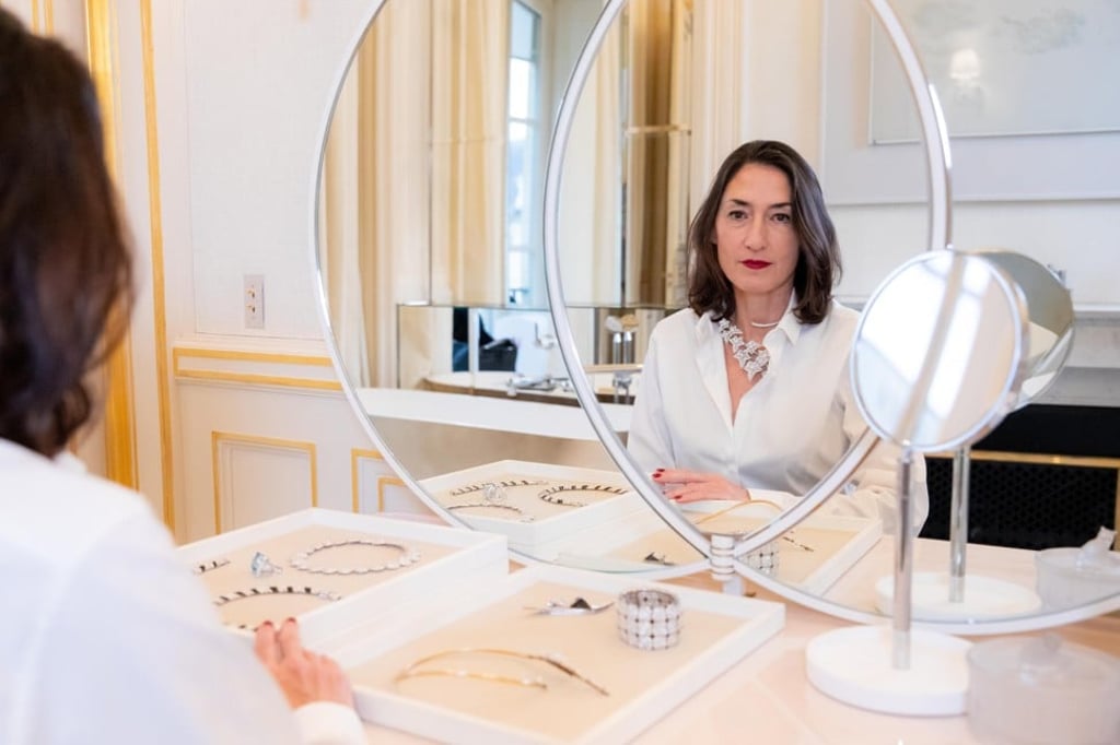 Hélène Poulit-Duquesne, CEO of Boucheron, poses inside the Boucheron store. Photo: Christophe Morin/Bloomberg
