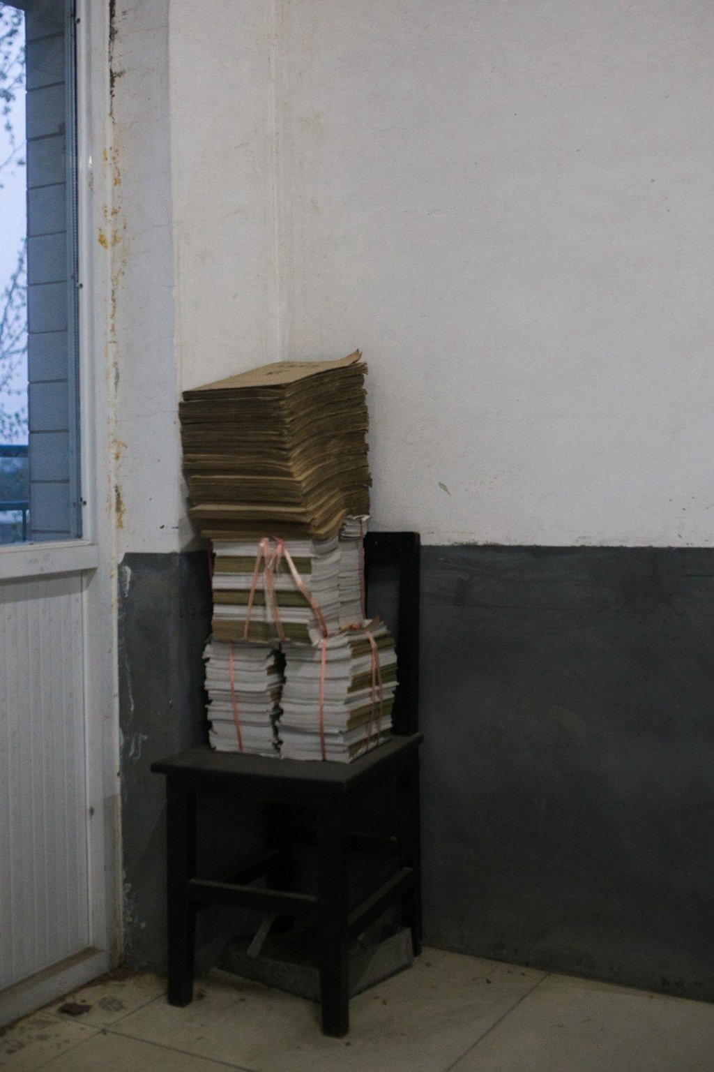 Braille textbooks at the school.