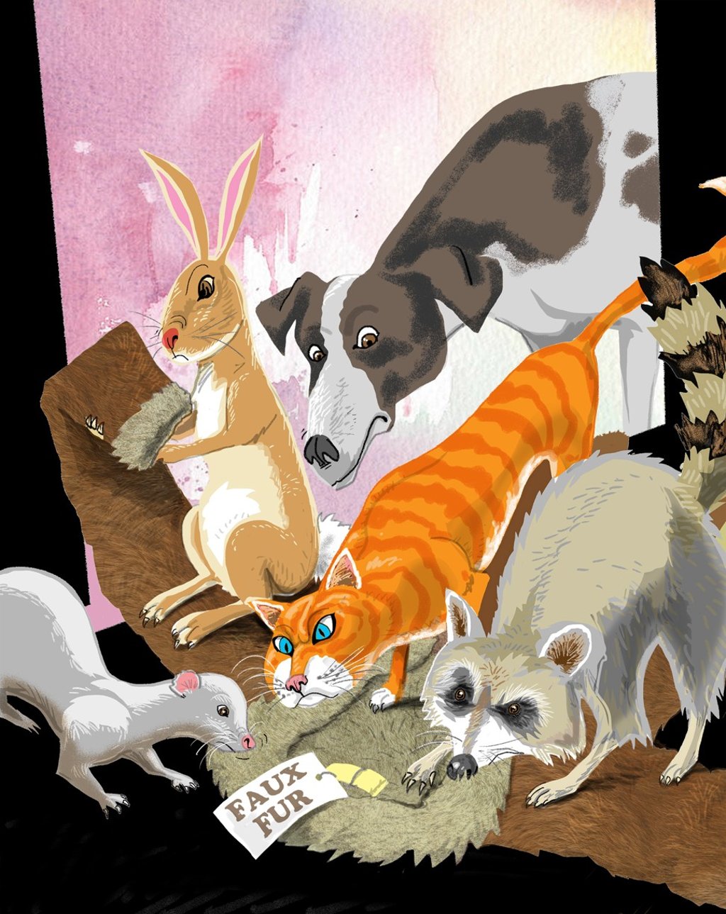 It’s hard to tell whether faux fur contains any real fur. Illustration: Craig Stephens