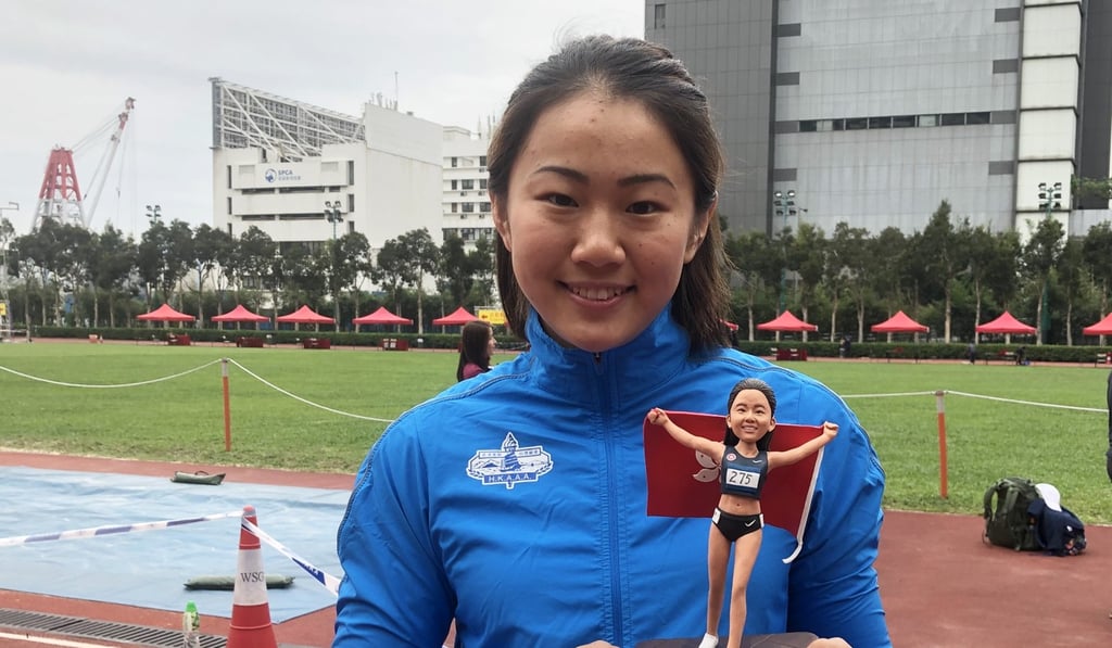 Vera Lui presented with a special trophy for her achievement at the 2018 Asian Games. Photo: Chan Kin-wa