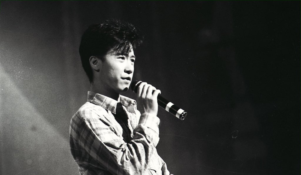 Leon Lai Ming at the Fifth New Talent Singing Awards in Hogn Kong in 1986, where he finished as second runner-up behind Andy Hui and Pui Ling-man. Photo: SCMP