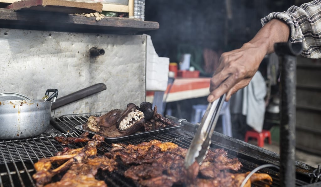 A dog meat street stall, in Phnom Penh, Cambodia. Photo: Enric Catala A dog meat street stall, in Phnom Penh, Cambodia. Photo: Enric Catala
