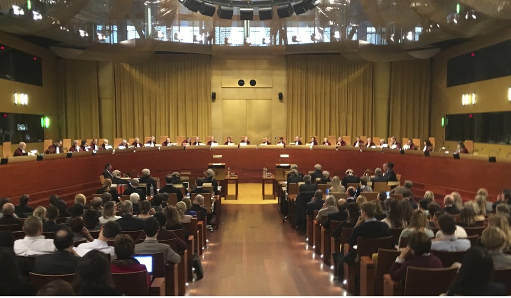 Judges preside over a hearing at the European Court of Justice in Luxembourg on November 27, 2018. Photo: AP Judges preside over a hearing at the European Court of Justice in Luxembourg on November 27, 2018. Photo: AP
