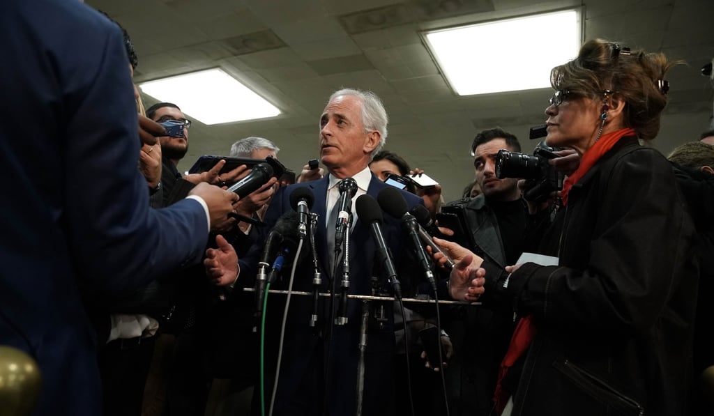 File photo of Bob Corker speaking to the media. Photo: AFP