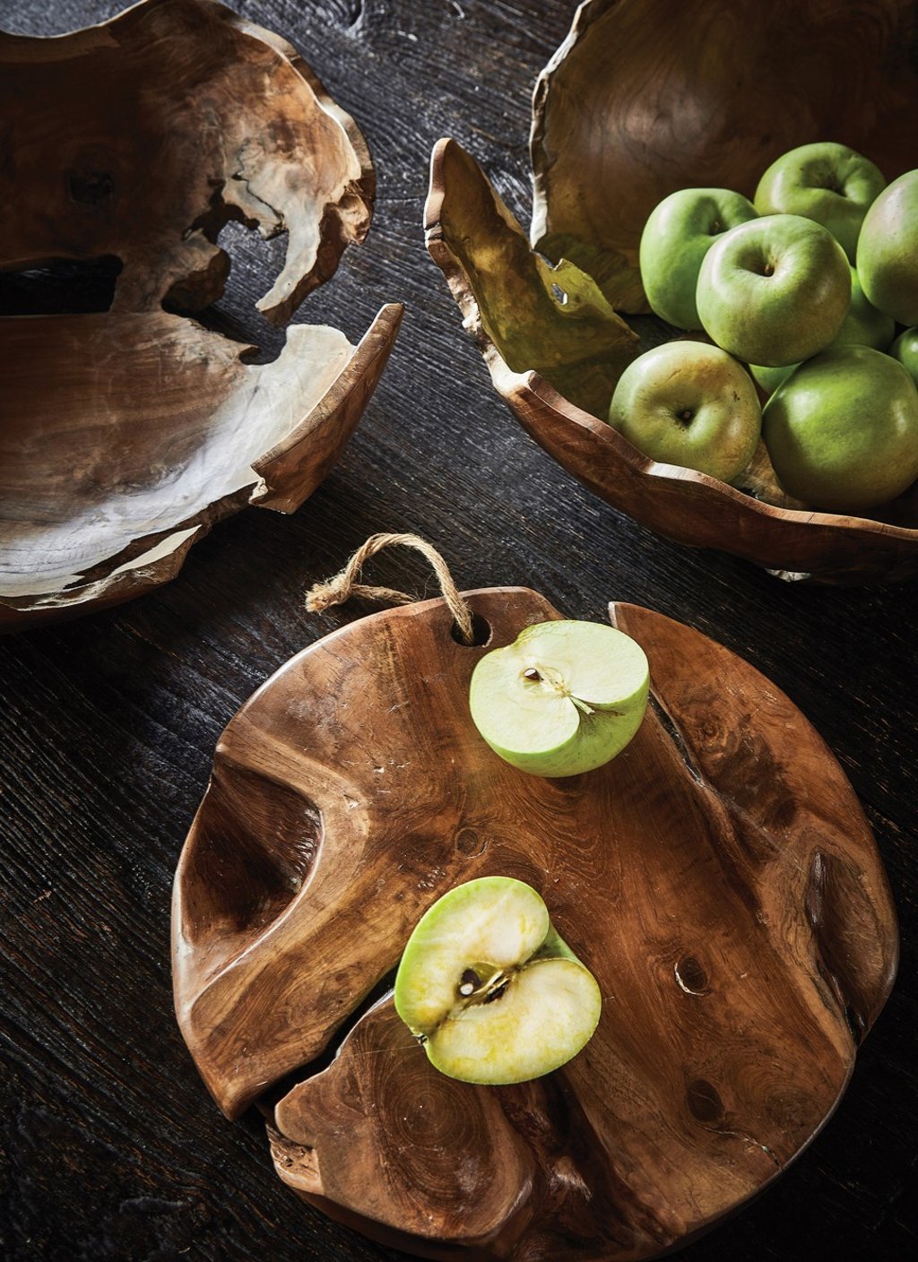 A teak platter from TREE; wood is one of the on-trend materials. A teak platter from TREE; wood is one of the on-trend materials.