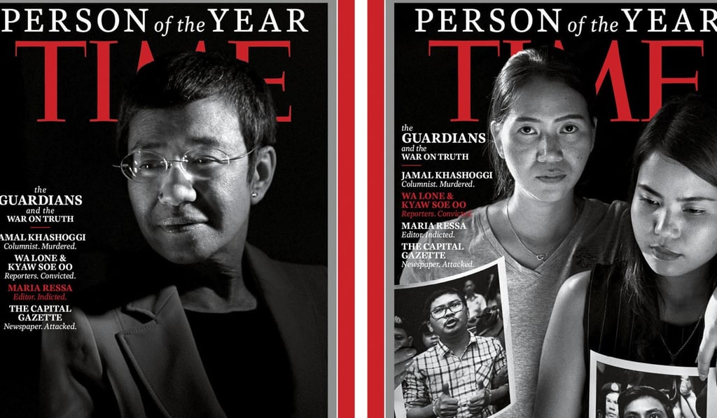 The other journalists honoured by Time magazine. Photo: AFP