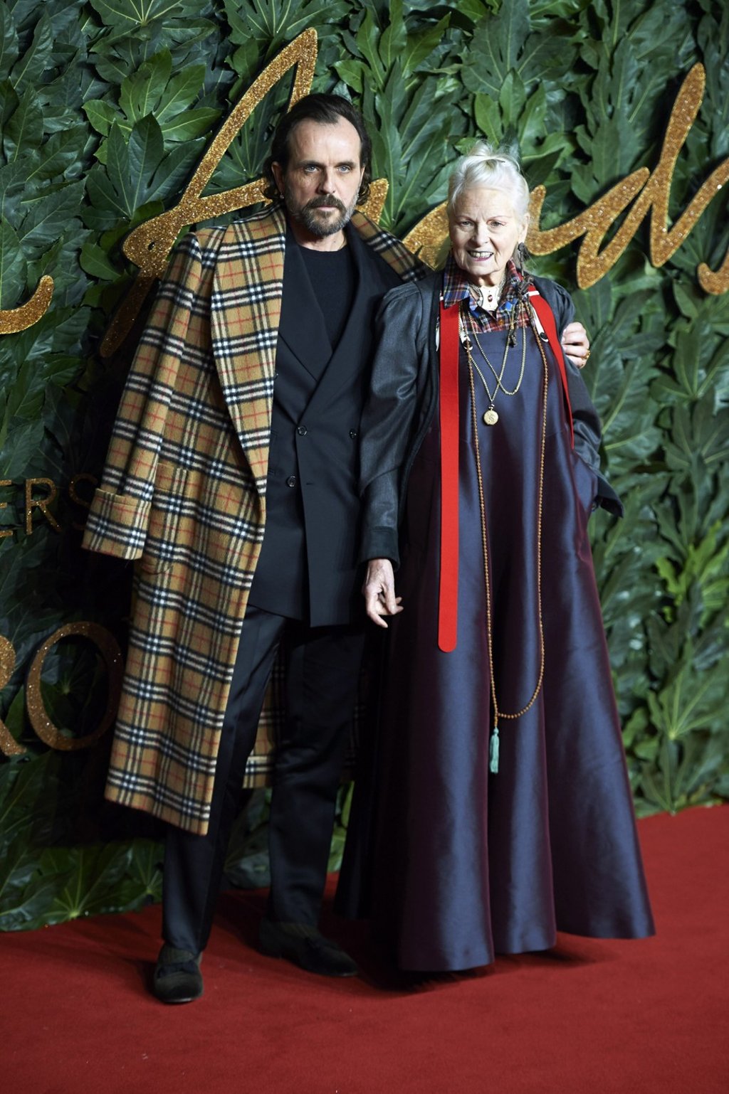 British fashion designer Vivienne Westwood (right) and her husband Andreas Kronthaler arrive for the British Fashion Awards in London on Monday. Photo: Niklas Halle’n / EPA-EFE British fashion designer Vivienne Westwood (right) and her husband Andreas Kronthaler arrive for the British Fashion Awards in London on Monday. Photo: Niklas Halle’n / EPA-EFE