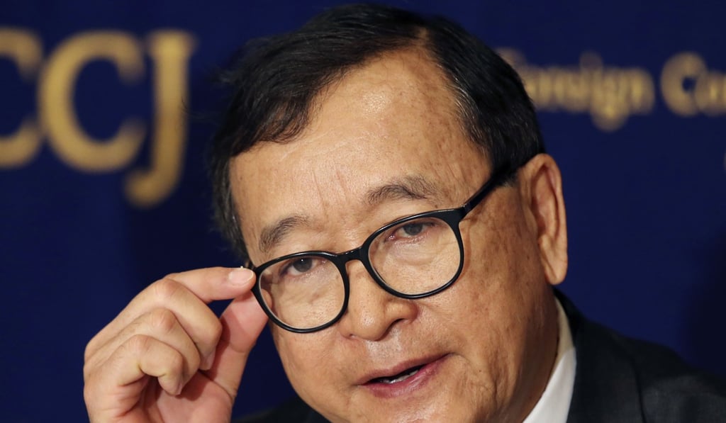 Former opposition leader, Sam Rainsy. Photo: AP