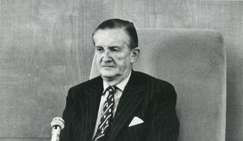 Four Hong Kong police officers threatened to take Governor Sir Murray MacLehose to court. Photo: SCMP Archive