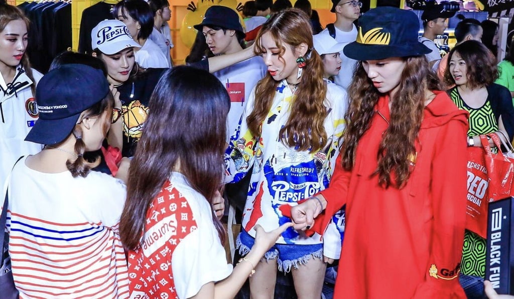 Streetwear fans at a Yoho! event in Shanghai. Streetwear fans at a Yoho! event in Shanghai.