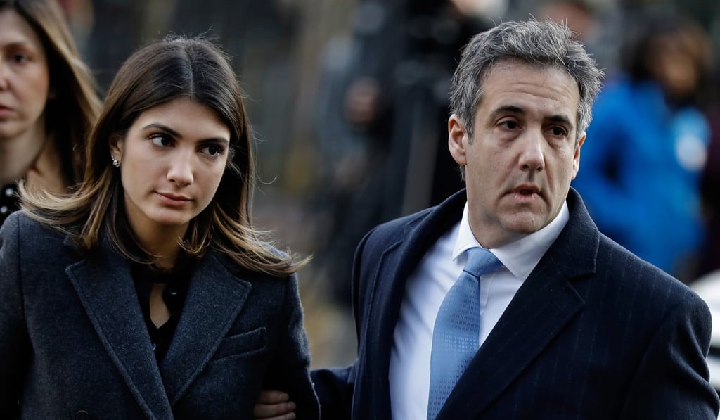 Michael Cohen, former personal lawyer to US President Donald Trump, arrives at federal court with his daughter Samantha Cohen, left, in New York on Wednesday. Photo: Peter Foley/Bloomberg Michael Cohen, former personal lawyer to US President Donald Trump, arrives at federal court with his daughter Samantha Cohen, left, in New York on Wednesday. Photo: Peter Foley/Bloomberg