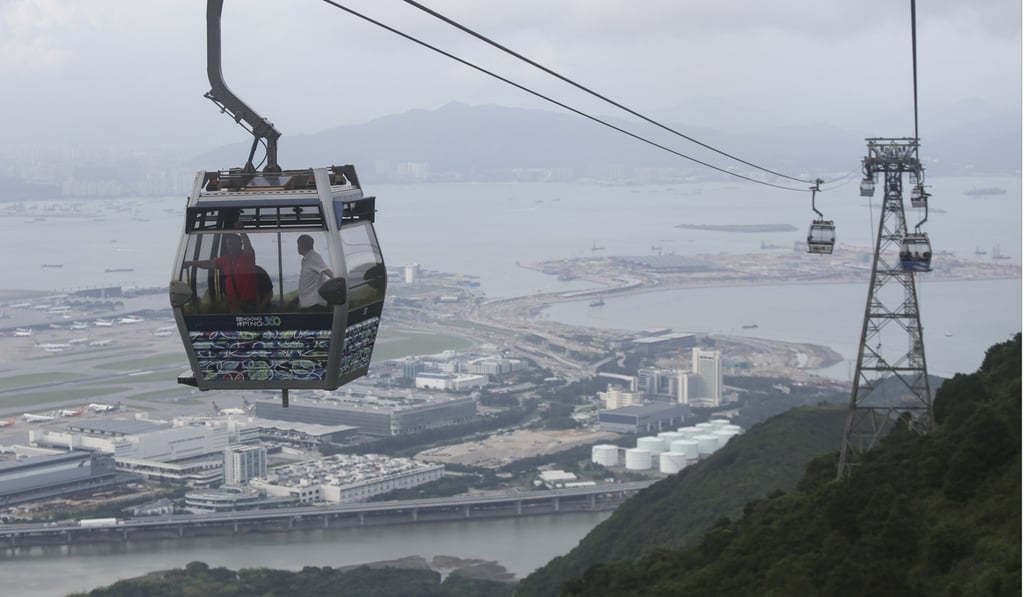 The Ngong Ping 360 cable car on Lantau Island. Photo: Xiaomei Chen