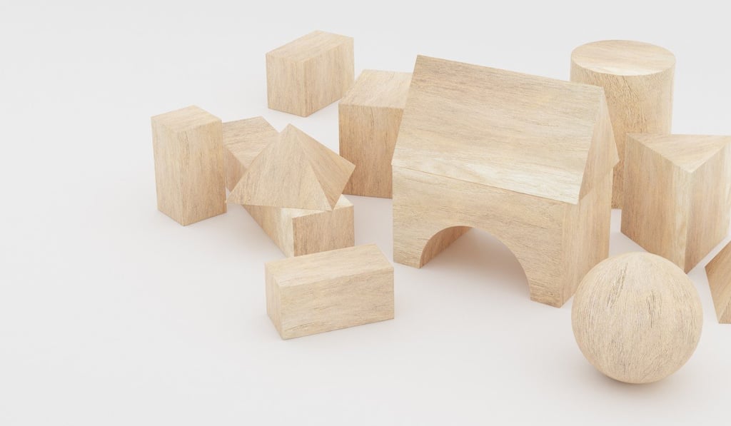 Wooden building blocks for children. Photo: Shutterstock