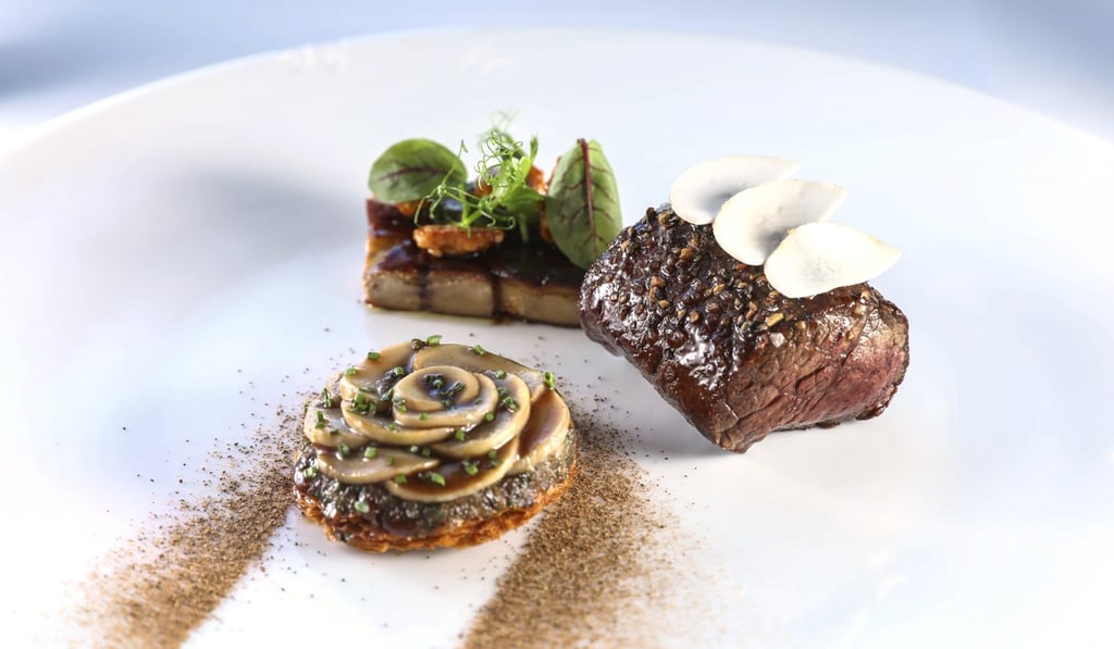 Rossini-style wild venison from the Loire Valley, served with mushrooms, caramelised pine nuts and grand veneur sauce at Caprice. Photo: Nora Tam