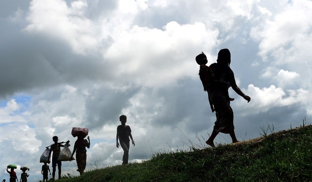 Rohingya Muslim refugees arriving in Bangladesh from Myanmar. Picture: AFP
