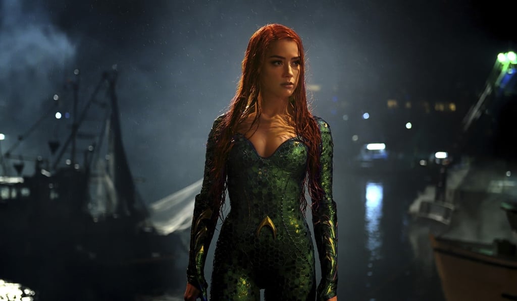 Amber Heard in a scene from Aquaman. Her continuing in the role was in question after her divorce from Johnny Depp. Photo: Jasin Boland/Warner Bros. Pictures/AP