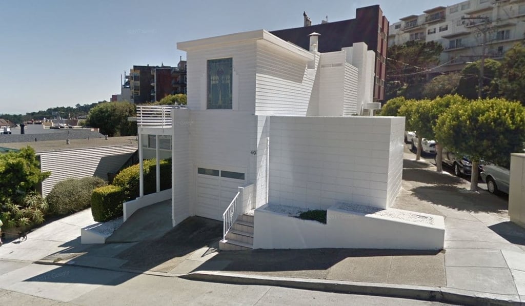 The Richard Neutra-designed Largent House at 49 Hopkins Avenue in San Francisco in 2014. Photo: Google Maps