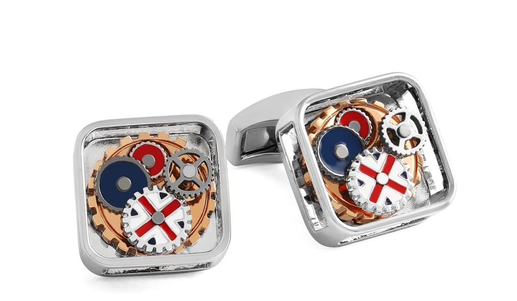 Tateossian Britannia gear cufflinks.