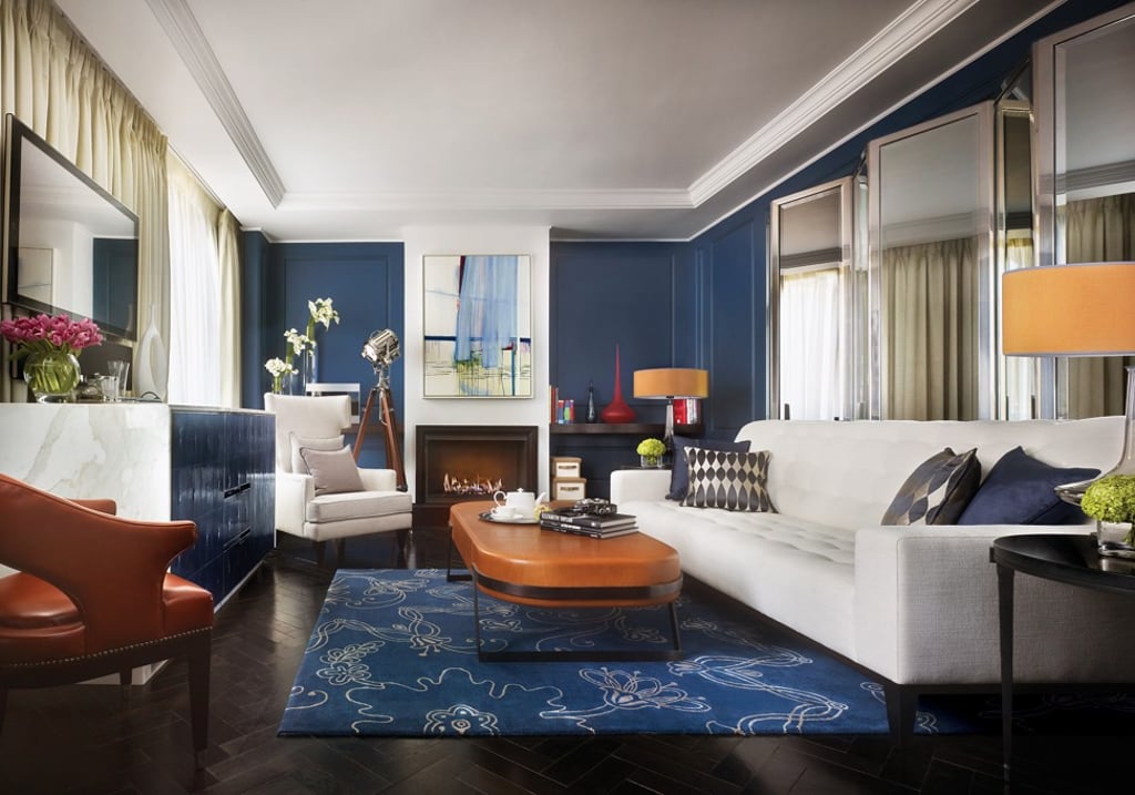 The lounge area in the Actor’s Penthouse