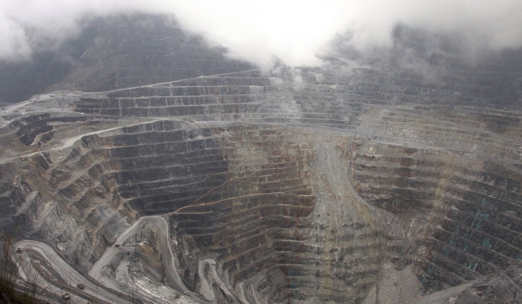 A general view of the Freeport McMoRan's Grasberg mining complex. Photo: AFP
