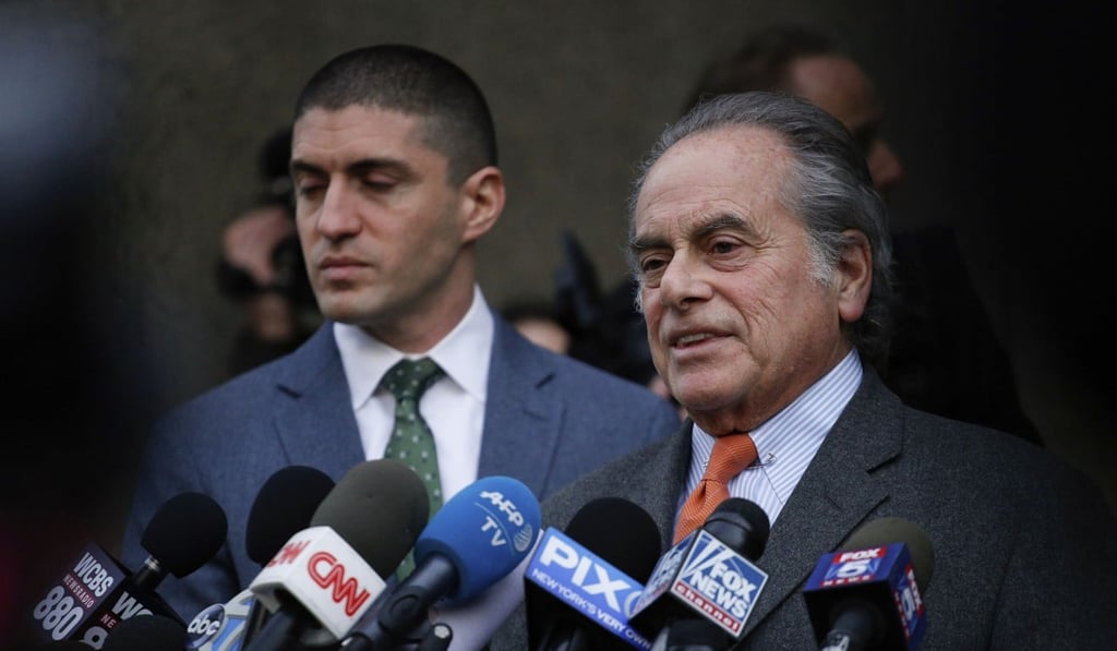 Movie producer Harvey Weinstein's attorney Benjamin Brafman speaks to the media outside Manhattan Supreme Court. Photo: AFP