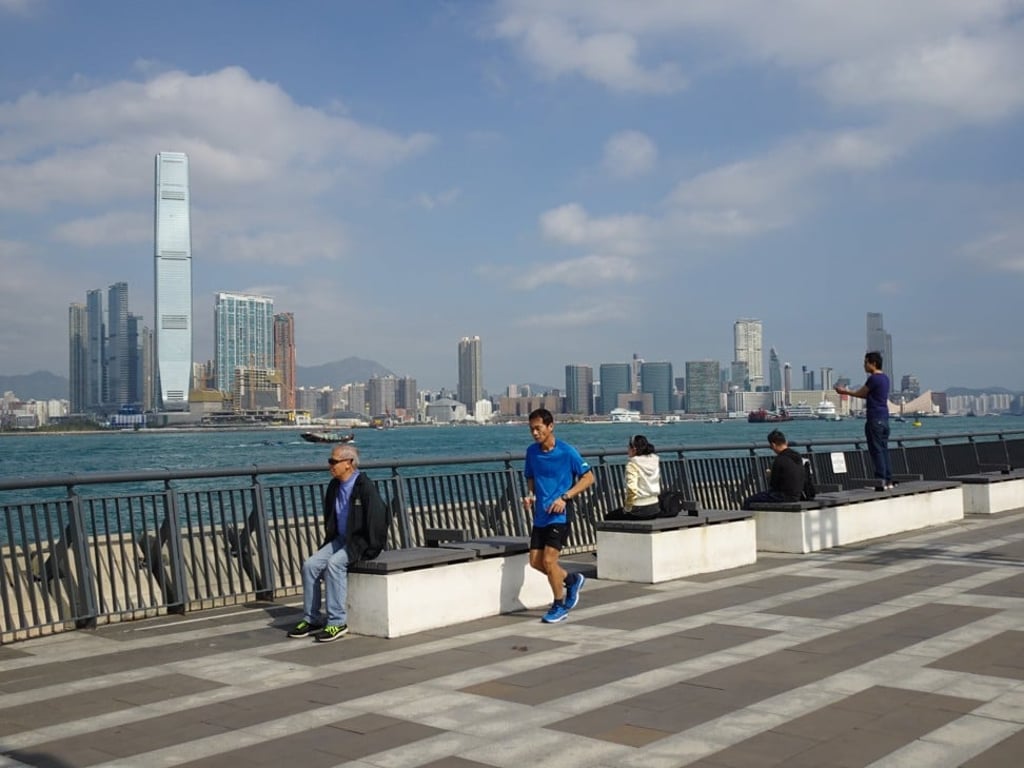 Sheung Wan Promenade offers serene harbour views.