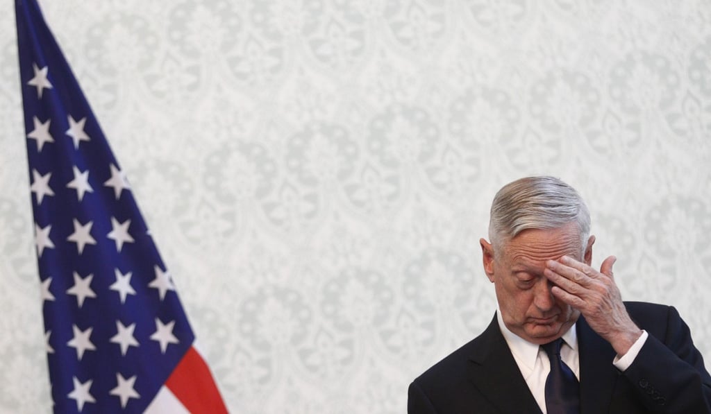 US Defence Secretary James Mattis in a September 2017 file photo. Photo: EPA