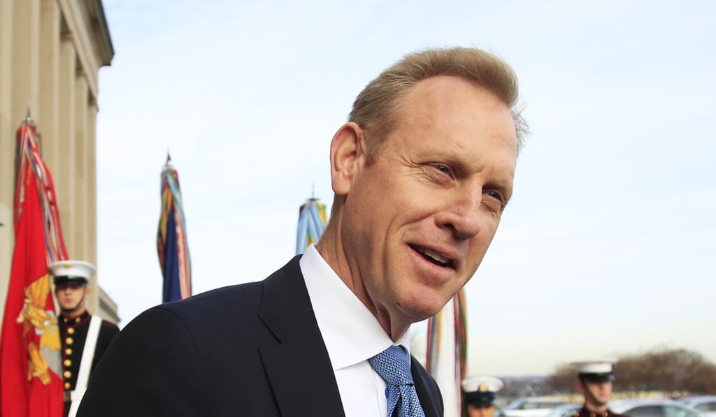 Deputy Defence Secretary Patrick Shanahan, speaks to reporters on the steps of the River entrance of the Pentagon. Photo: AP Deputy Defence Secretary Patrick Shanahan, speaks to reporters on the steps of the River entrance of the Pentagon. Photo: AP