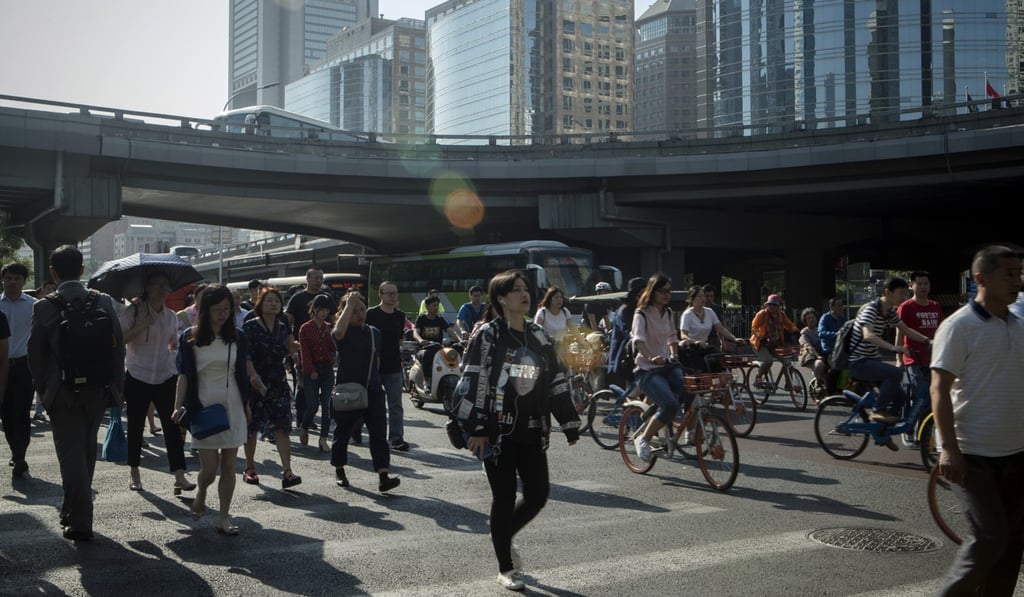 China’s growth rate is likely to hit the government’s 6.5 per cent target for 2018, analysts expect the economy to slow further in 2019. Photo: Bloomberg