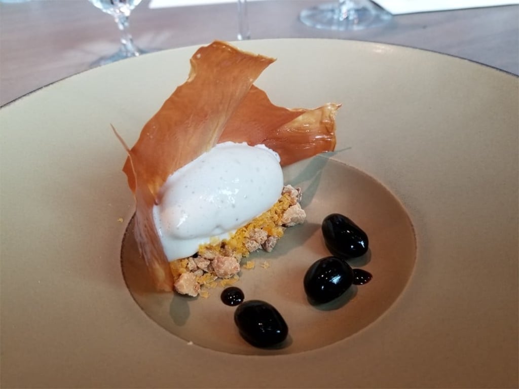 Arbor’s dessert of salted duck egg with white chocolate, soy ice cream and beans, which ‘sounds like a strange combination, but it was memorable’.