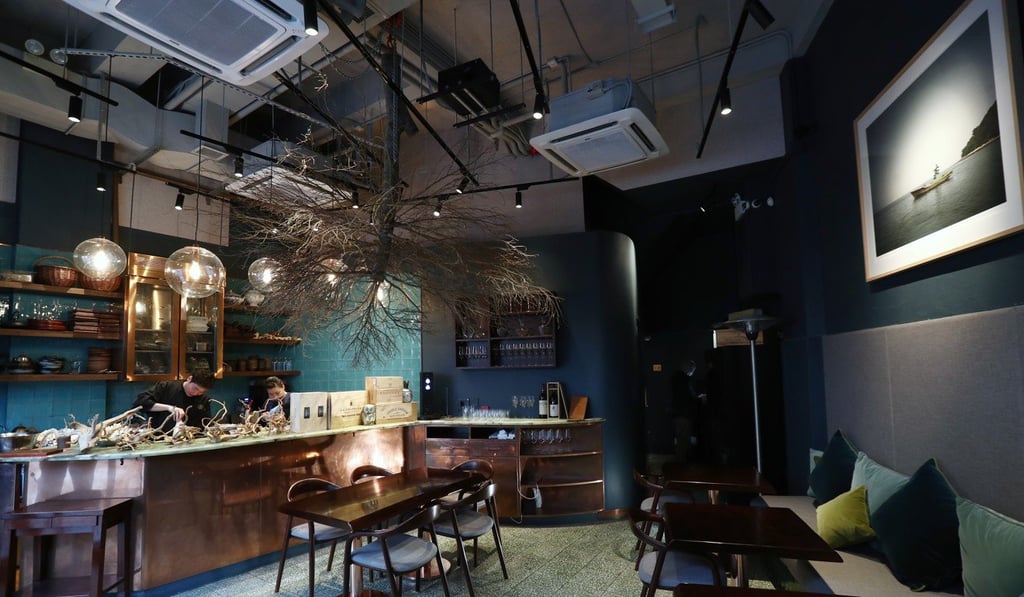 Interior of restaurant Uwe in Sheung Wan. Photo: Nora Tam