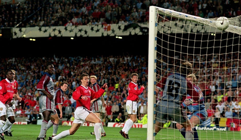 Ole Gunnar Solskjaer scores the goal that won Manchester United the 1999 Uefa Champions League title. Photo: AFP
