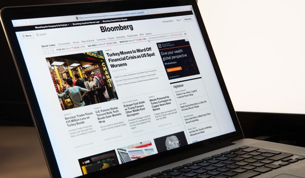 “Correspondence bureaus” of foreign media such as newspapers are not subject to the new rule, this includes the news bureaus of Bloomberg and Reuters, which are considered to be separate from those distributing financial information. Photo: Shutterstock “Correspondence bureaus” of foreign media such as newspapers are not subject to the new rule, this includes the news bureaus of Bloomberg and Reuters, which are considered to be separate from those distributing financial information. Photo: Shutterstock
