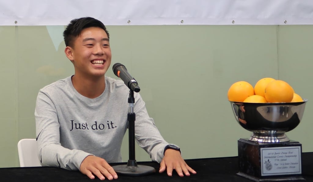 Coleman Wong speaks to the press at Victoria Park. Photo: HKTA