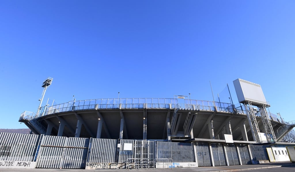 General view outside the San Siro Stadium before the match. Photo: Reuters