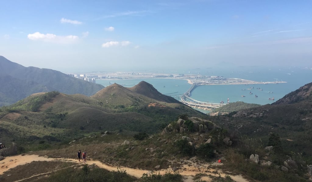 Hong Kong Airport seen from the Tiger's Head walk on Lantau. Photo: Huy Truong