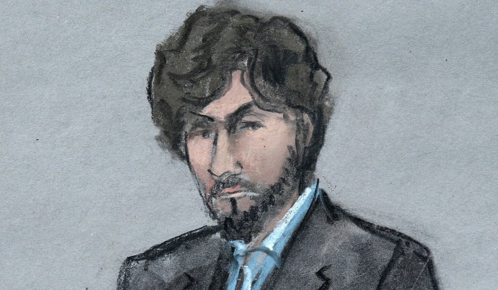 In this June 24, 2015 courtroom sketch, Dzhokhar Tsarnaev sits as survivors and victim’s family members address the court in Boston. Photo: Jane Flavell Collins via AP