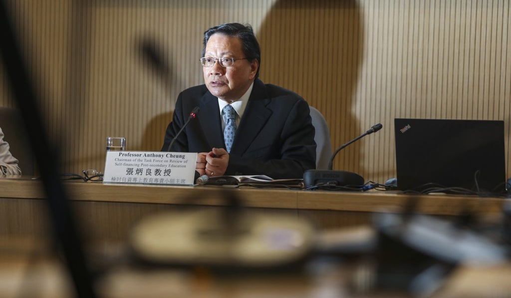 Chairman Anthony Cheung says the task force is aware of the schools’ concerns regarding linkage to their parent institutions and academic accreditation. Photo: Xiaomei Chen