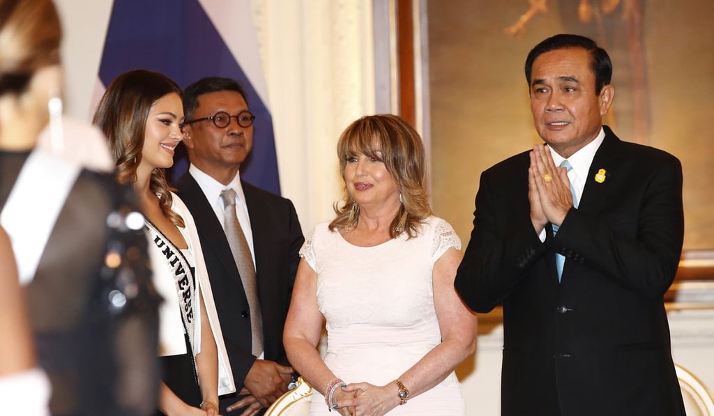 Prayuth at the Miss Universe 2018 event, which was held in Bangkok. Photo: AP