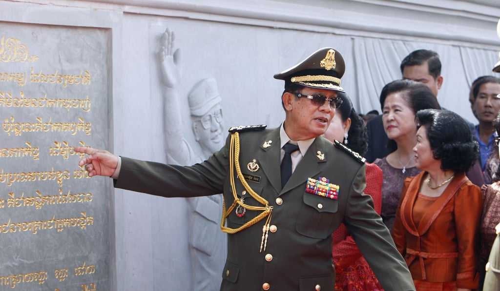 The memorial depicts scenes from Hun Sen’s life. Photo: AP The memorial depicts scenes from Hun Sen’s life. Photo: AP