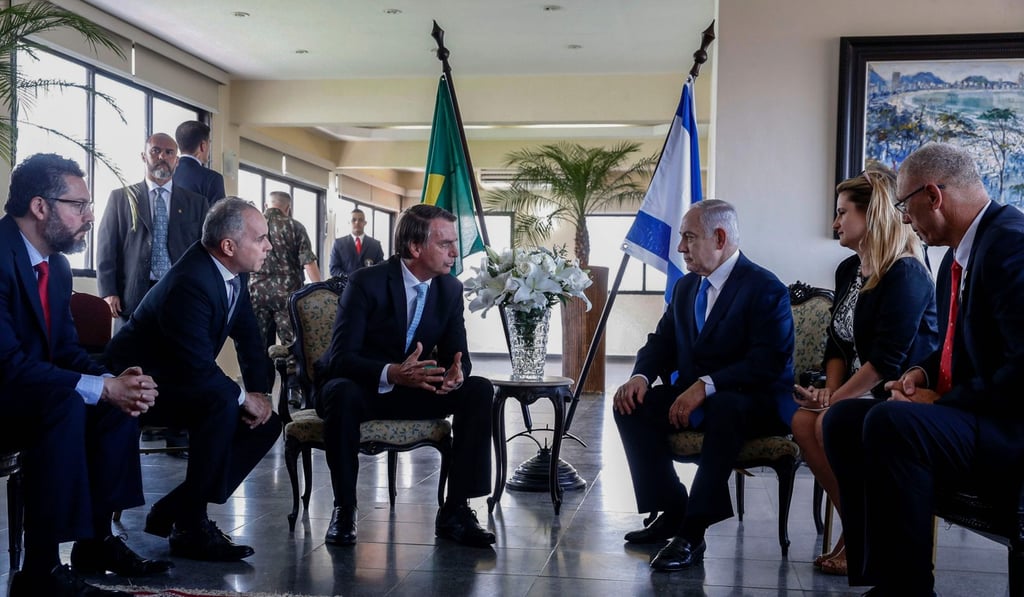Bolsonaro and Netanyahu meeting at Fort Copacabana in Rio. Photo: AFP-AGENCIA BRASIL/Fernando Frazao