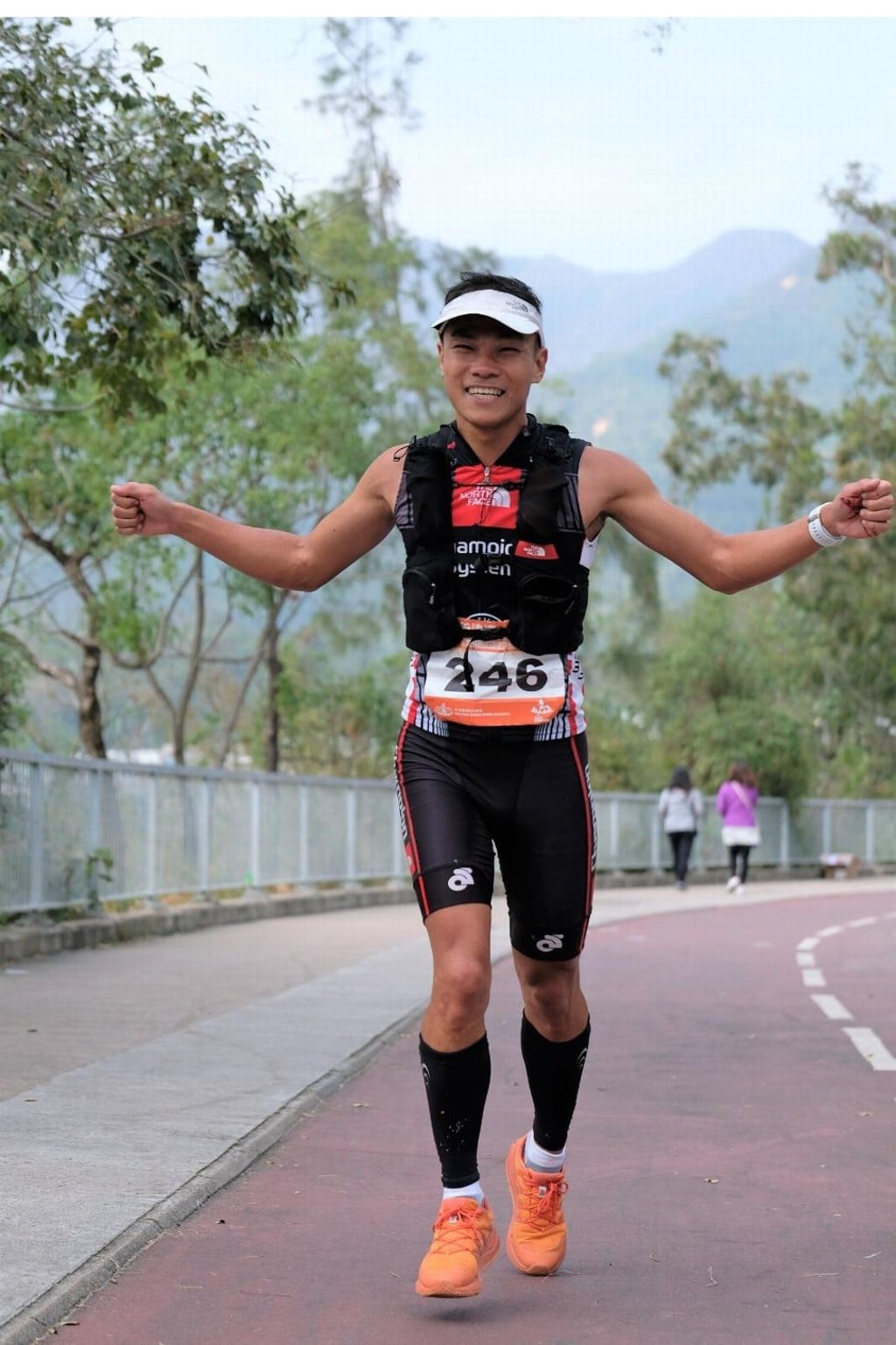 Wong Ho-chung on his way to victory in the Mizuno race. Wong Ho-chung on his way to victory in the Mizuno race.