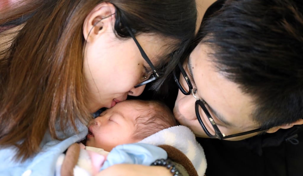 Little Hailey was born at 12.17am. Photo: Nora Tam