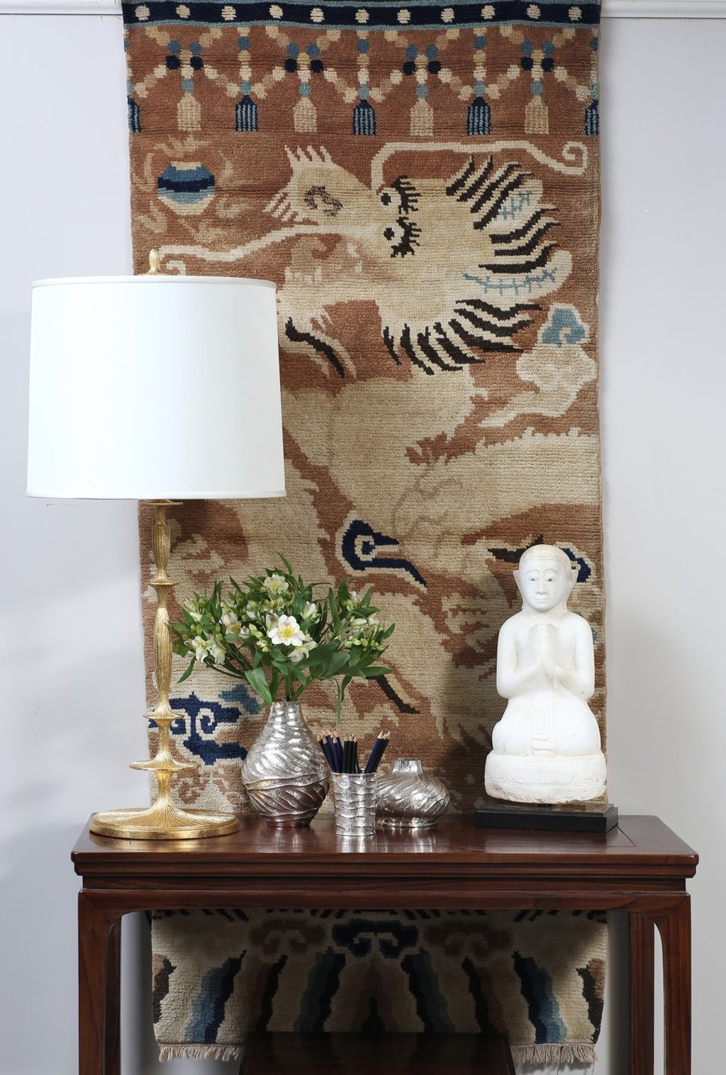 Altfield’s Dragon rugs bridge the wall art and handmade trends. Altfield’s Dragon rugs bridge the wall art and handmade trends.