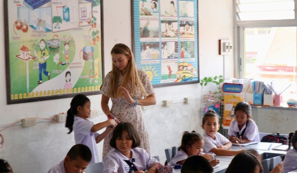 Caroline Bradner teaching English in Surat Thani. Photo: Handout