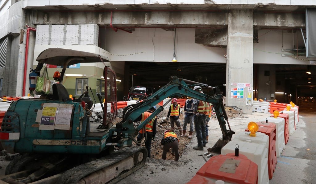 Construction at Hung Hom MTR station, of the Sha Tin to Central link. Photo: Winson Wong