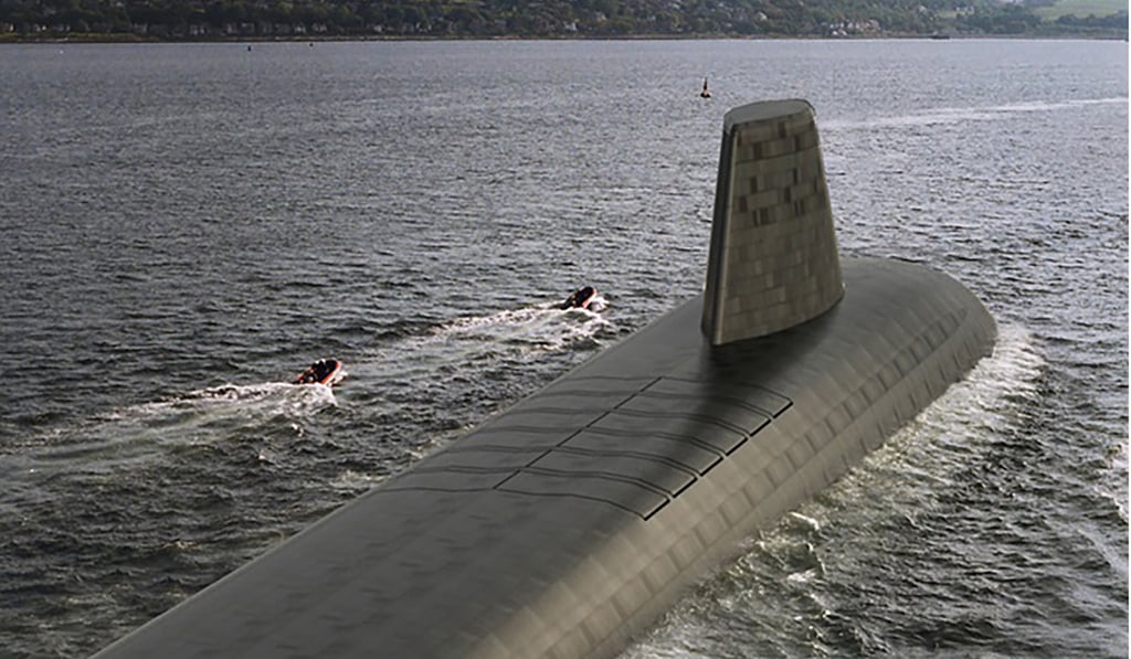 A computer generated image showing what the Dreadnought class nuclear submarine may look like once completed. British defence secretary Gavin Williamson is leading efforts to boost the defence budget by 50 per cent to build four such submarines. Photo: Royal Navy A computer generated image showing what the Dreadnought class nuclear submarine may look like once completed. British defence secretary Gavin Williamson is leading efforts to boost the defence budget by 50 per cent to build four such submarines. Photo: Royal Navy