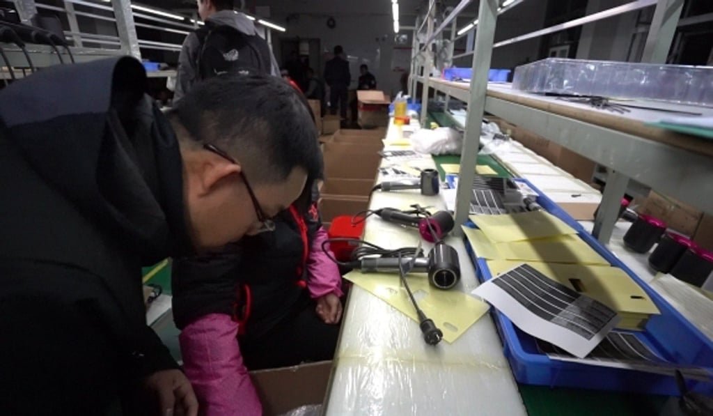 A sophisticated manufacturing operation made US$1.5 million out of its fake Dyson hairdryers before it was shut down by police in China. Photo: Handout