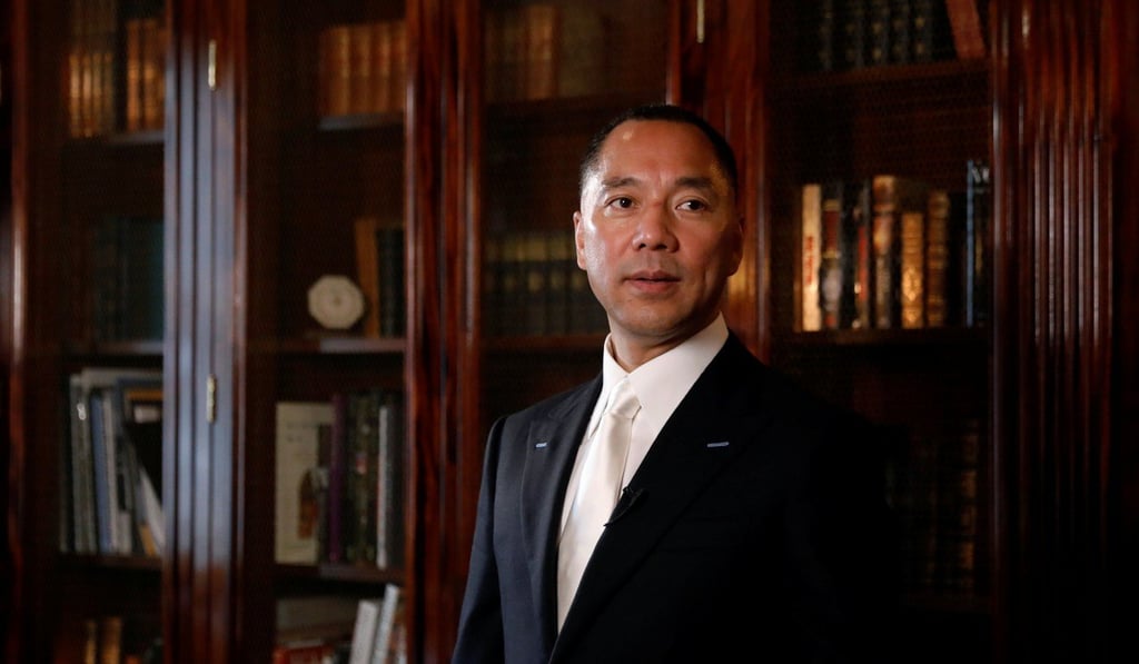 Billionaire businessman Guo Wengui lives in New York but is wanted in China in connection with a string of alleged crimes. Photo: Reuters